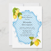 Baby Blue Citrus Citrus Lemon Baby shower Kaart (Voorkant)