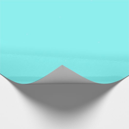 Baby Blue Color Gepersonaliseerd Designer Cadeaupapier (Hoek)