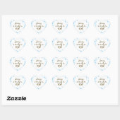 Baby Blue Confetti Baby shower Favor Hart Sticker (Vel)