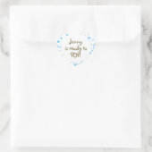 Baby Blue Confetti Baby shower Favor Hart Sticker (Tas)