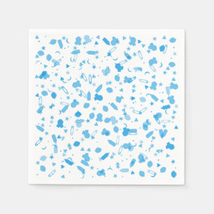 Baby Blue Confetti doop doop doop Servet