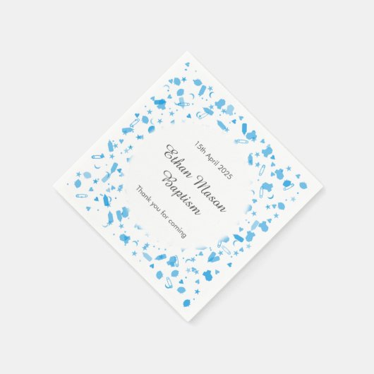 Baby Blue Confetti doop doop doop Servetten (Hoek)
