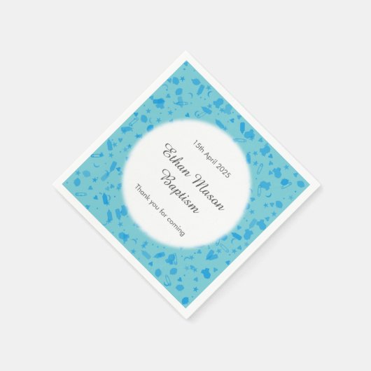 Baby Blue Confetti doop doop doop Servetten (Hoek)