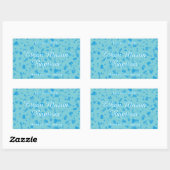 Baby Blue Confetti doop doop gunst Rechthoekige Sticker (Vel)