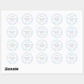 Baby Blue Confetti doop doop gunst Ronde Sticker (Vel)