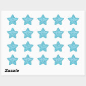 Baby Blue Confetti doop doop gunst Ster Sticker (Vel)