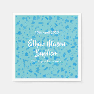 Baby Blue Confetti Doop Doping Servetten