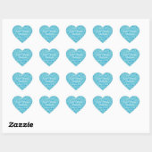 Baby Blue Confetti Doopfeest Doop Geschenk Hart Sticker (Vel)