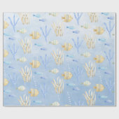 Baby Blue Coral Fish & Friends onder het Zee Cadeaupapier (Vlak)