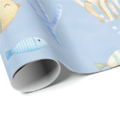 Baby Blue Coral Fish & Friends onder het Zee Cadeaupapier (Rol Hoek)