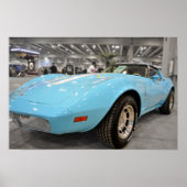 Baby Blue Corvette Poster (Voorkant)