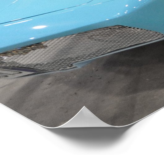 Baby Blue Corvette Poster (Hoek)