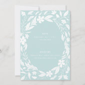 Baby Blue Couples Baby shower Invitation Kaart (Achterkant)