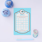 Baby Blue Cradle Baby shower Bingo Flyer (Enkel)
