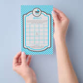 Baby Blue Cradle Baby shower Bingo Flyer (Hand)