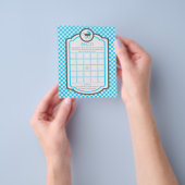 Baby Blue Cradle Baby shower Bingo Flyer (Hand)