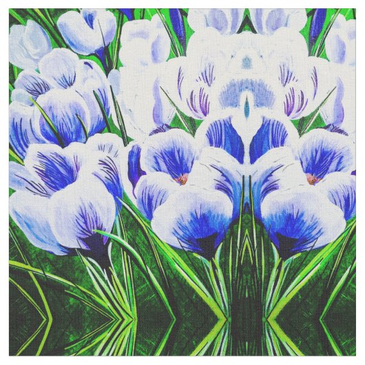 Baby Blue Crocus Stof (Close Up)
