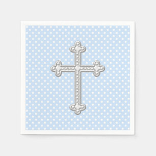 Baby Blue Cross Doop Servetten