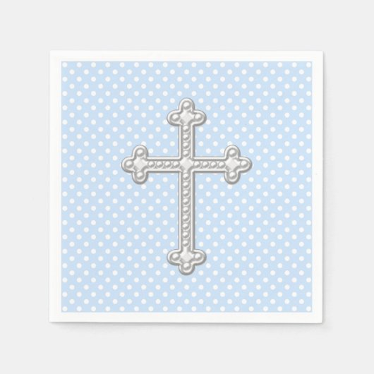 Baby Blue Cross Doop Servetten (Voorkant)