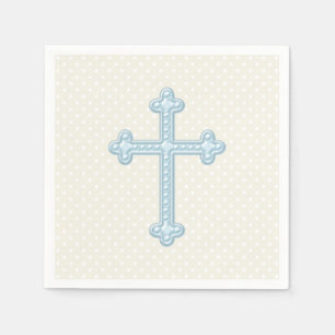 Baby Blue Cross Doop Servetten