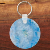 Baby Blue Crystal Agate Sleutelhanger (Voorkant)