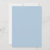 Baby Blue Delicate Lente Bruiloft Kaart (Achterkant)