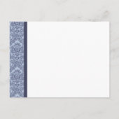 Baby Blue & Denim Damask Save The Date Briefkaart (Achterkant)