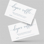 Baby Blue Diaper Raffle Shower-uitnodiging Informatiekaartje