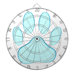 Baby Blue Dog Pawprint Dartbord