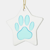 Baby Blue Dog Pawprint Keramisch Ornament (Links)