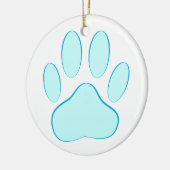 Baby Blue Dog Pawprint Keramisch Ornament (Links)
