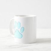 Baby Blue Dog Pawprint Koffiemok (Voorkant links)