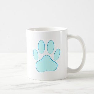 Baby Blue Dog Pawprint Koffiemok