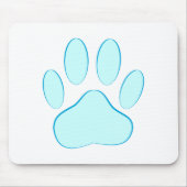 Baby Blue Dog Pawprint Muismat (Voorkant)