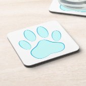 Baby Blue Dog Pawprint Onderzetter (Linkerzijde)