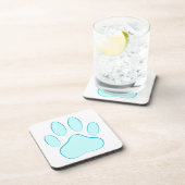 Baby Blue Dog Pawprint Onderzetter (Rechterzijde)