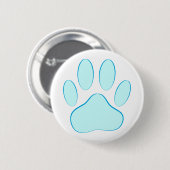 Baby Blue Dog Pawprint Ronde Button 5,7 Cm (Voorkant /achterkant)