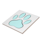 Baby Blue Dog Pawprint Tegeltje (Zijkant)