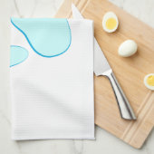 Baby Blue Dog Pawprint Theedoek (Quarter Fold)