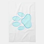 Baby Blue Dog Pawprint Theedoek (Verticaal)