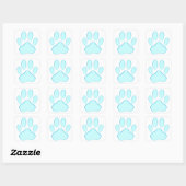 Baby Blue Dog Pawprint Vierkante Sticker (Vel)