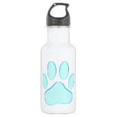 Baby Blue Dog Pawprint Waterfles (Voorkant)