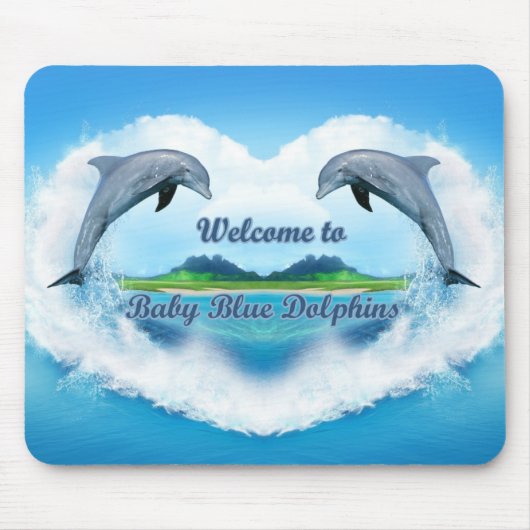 Baby Blue Dolphin Muismat (Voorkant)