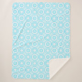 Baby Blue Donut Check Sherpa Deken (Voorkant)