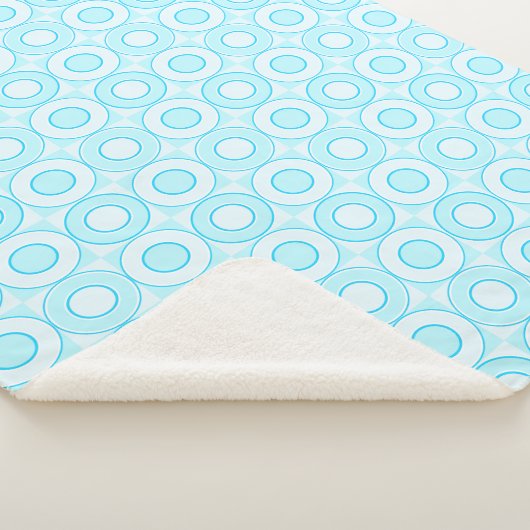 Baby Blue Donut Check Sherpa Deken (3/4)
