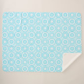 Baby Blue Donut Check Sherpa Deken (Voorkant (horizontaal))