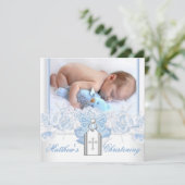 Baby Blue Doop Kaart (Staand voorkant)