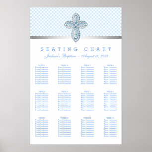 Baby Blue Doop Stoelenkaart Poster