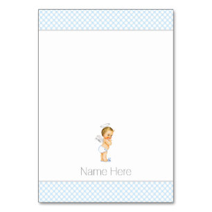 Baby Blue Doopkaarten voor op Tafel Kaart
