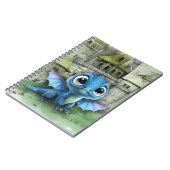 Baby Blue Dragon en Fantasy Medieval Castle Notitieboek (Linkerzijde)